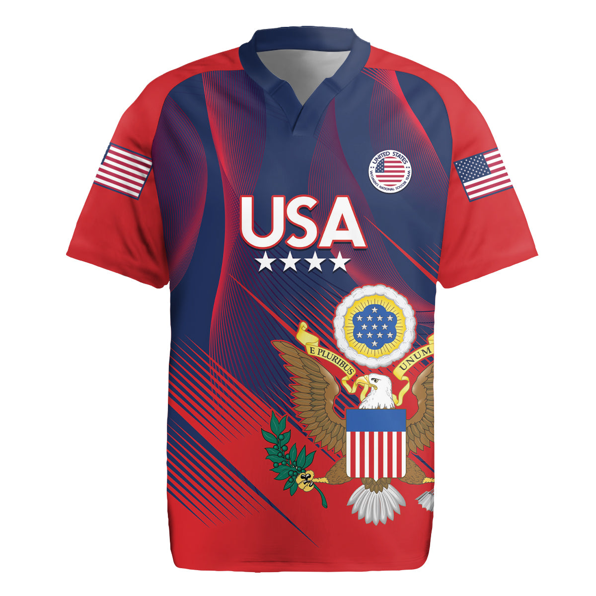 Custom United States Soccer Rugby Jersey Summer 2024 Go USA - Wonder Print Shop