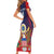 Custom United States Soccer Short Sleeve Bodycon Dress Summer 2024 Go USA - Wonder Print Shop