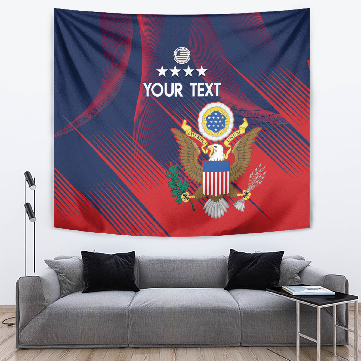 Custom United States Soccer Tapestry Summer 2024 Olympic Go USA