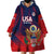 Custom United States Soccer Wearable Blanket Hoodie Summer 2024 Go USA - Wonder Print Shop