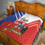 Personalized Chile Independence Day Quilt Chilean Coat Of Arms Copihue Flag Style