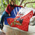 Personalized Chile Independence Day Quilt Chilean Coat Of Arms Copihue Flag Style