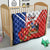 Personalized Chile Independence Day Quilt Chilean Coat Of Arms Copihue Flag Style