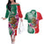 Personalized Mexico Independence Day Couples Matching Off The Shoulder Long Sleeve Dress and Hawaiian Shirt 16 De Septiembre Mexican Aztec