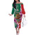 Personalized Mexico Independence Day Family Matching Off The Shoulder Long Sleeve Dress and Hawaiian Shirt 16 De Septiembre Mexican Aztec