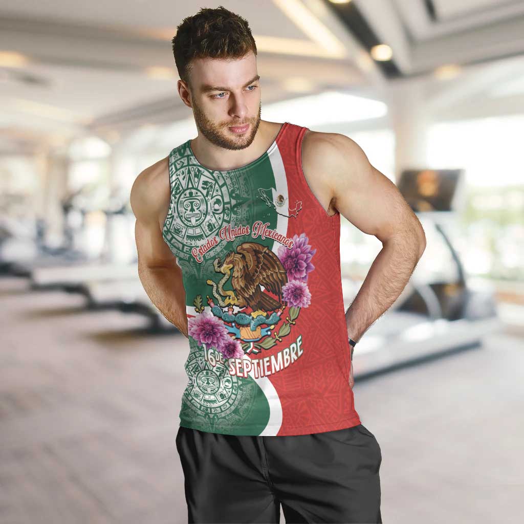 Personalized Mexico Independence Day Men Tank Top 16 De Septiembre Mexican Aztec - Wonder Print Shop