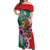 Personalized Mexico Independence Day Off Shoulder Maxi Dress 16 De Septiembre Mexican Aztec - Wonder Print Shop