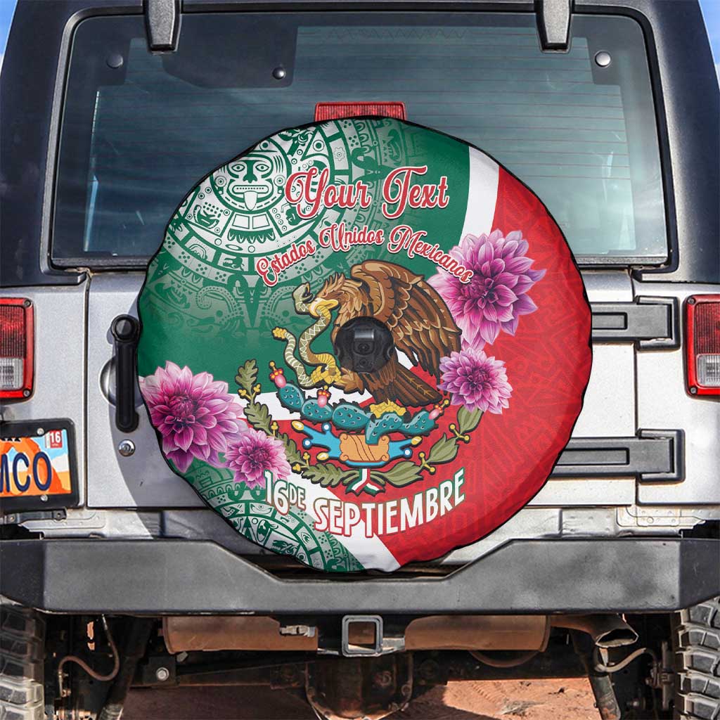 Personalized Mexico Independence Day Spare Tire Cover 16 De Septiembre Mexican Aztec - Wonder Print Shop