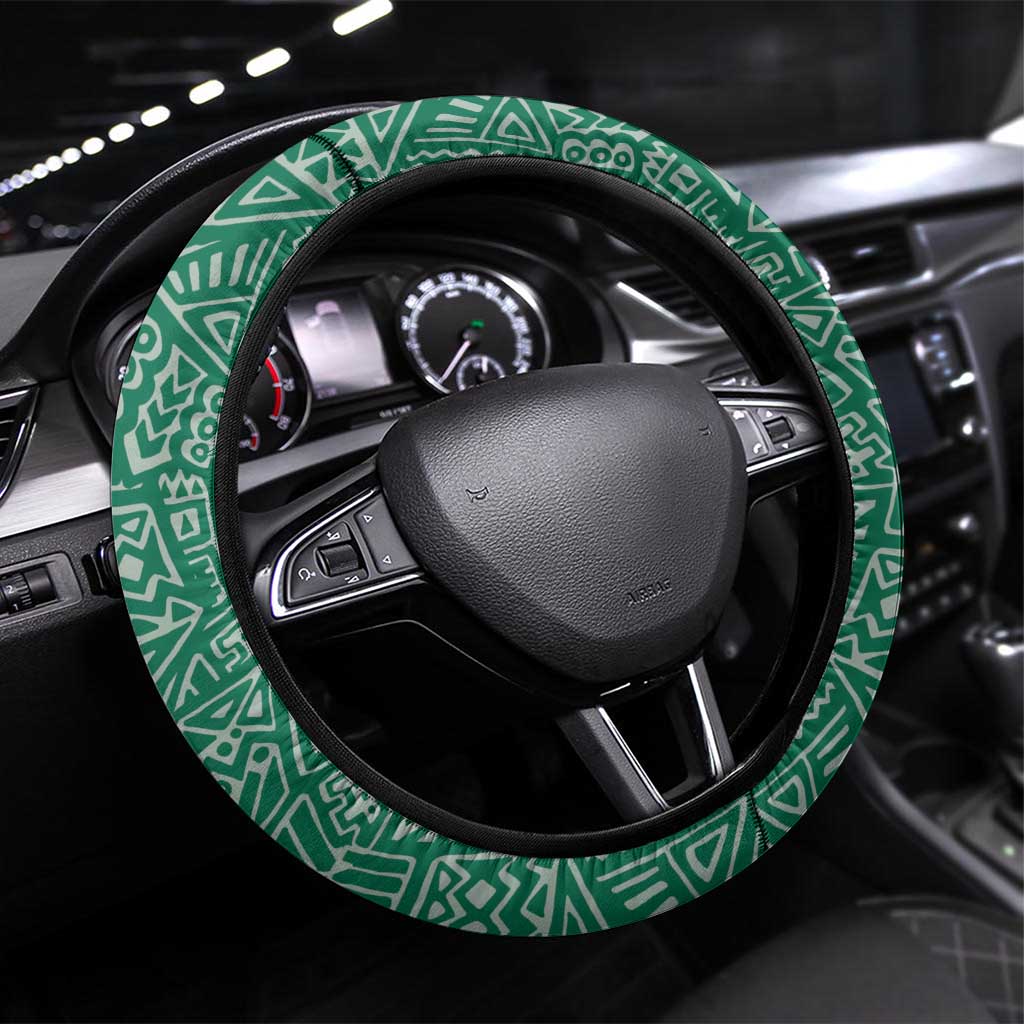 Mexico Independence Day Steering Wheel Cover 16 De Septiembre Mexican Aztec - Wonder Print Shop