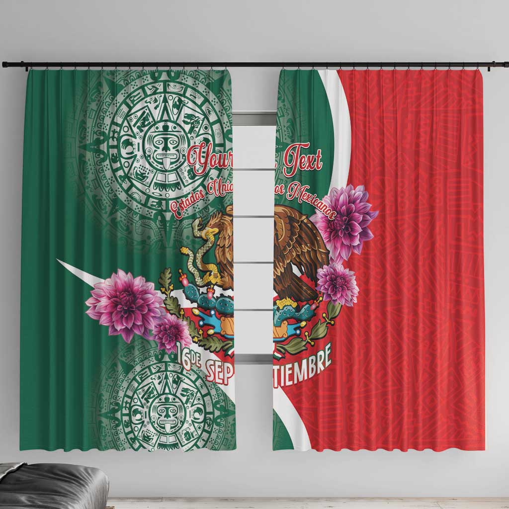 Personalized Mexico Independence Day Window Curtain 16 De Septiembre Mexican Aztec - Wonder Print Shop