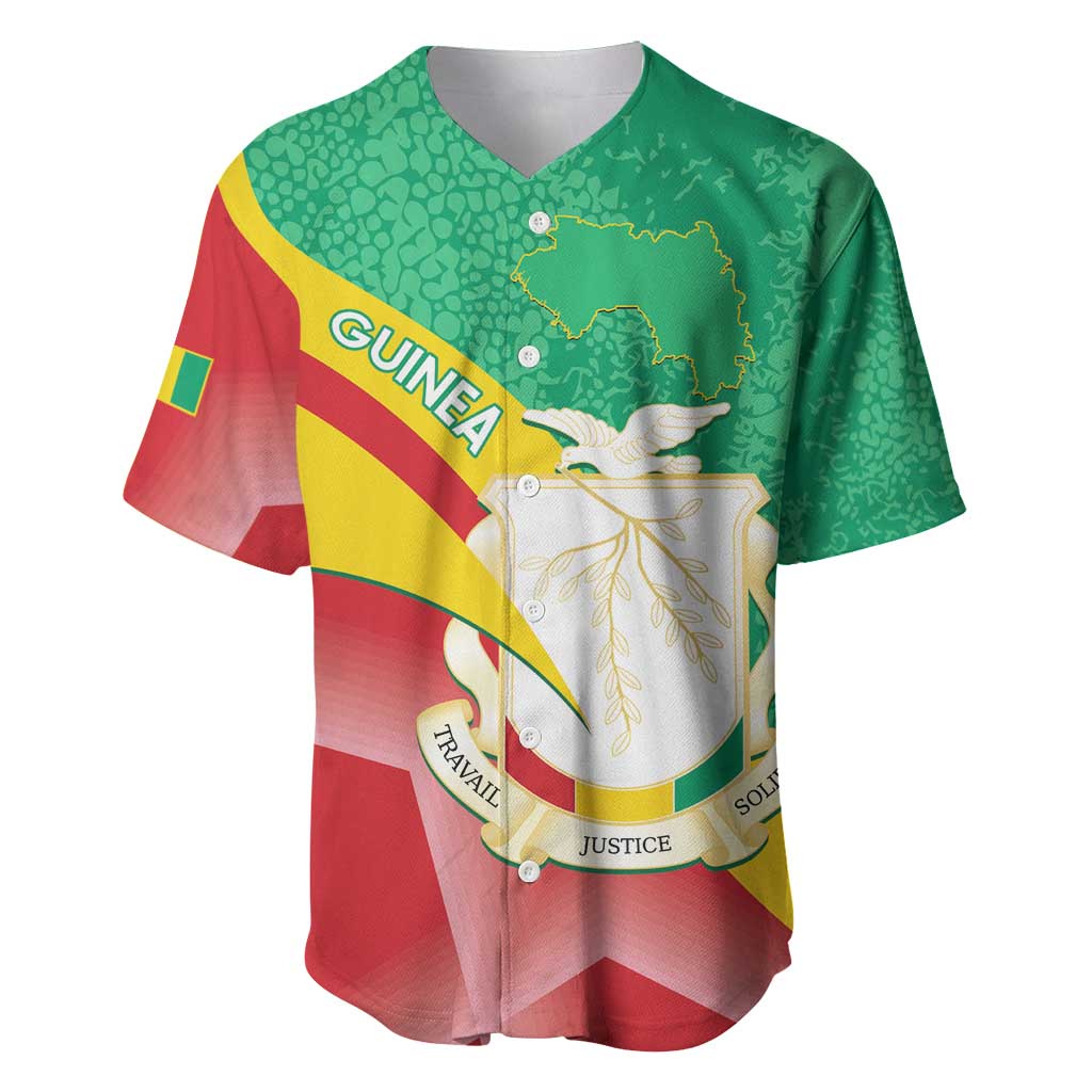 Personalised Guinea Independence Day Baseball Jersey Happy 2 October Guinee Coat Of Arms - Wonder Print Shop