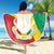 Personalised Guinea Independence Day Beach Blanket Happy 2 October Guinee Coat Of Arms - Wonder Print Shop