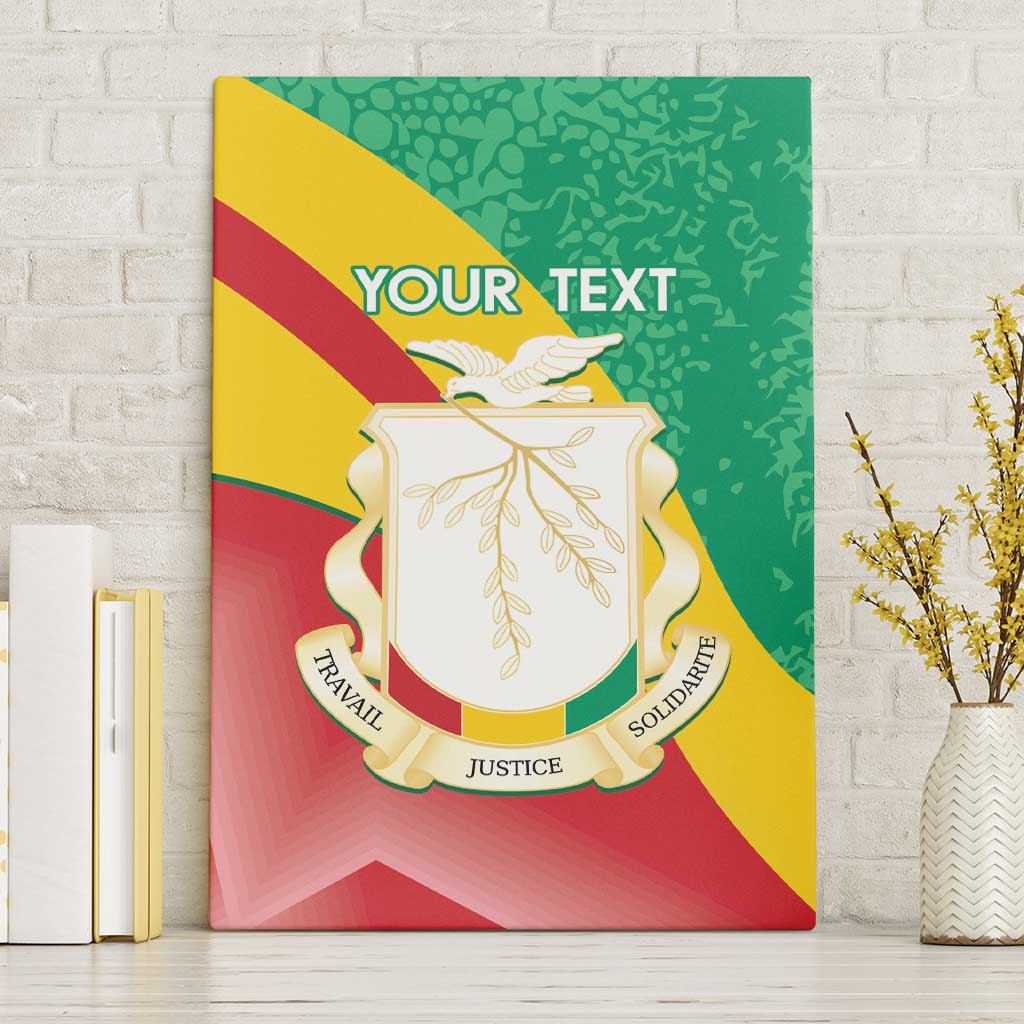 Personalised Guinea Independence Day Canvas Wall Art Happy 2 October Guinee Coat Of Arms - Wonder Print Shop