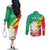 Personalised Guinea Independence Day Couples Matching Off The Shoulder Long Sleeve Dress and Long Sleeve Button Shirt Happy 2 October Guinee Coat Of Arms