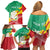 Personalised Guinea Independence Day Family Matching Off Shoulder Short Dress and Hawaiian Shirt Happy 2 October Guinee Coat Of Arms - Wonder Print Shop