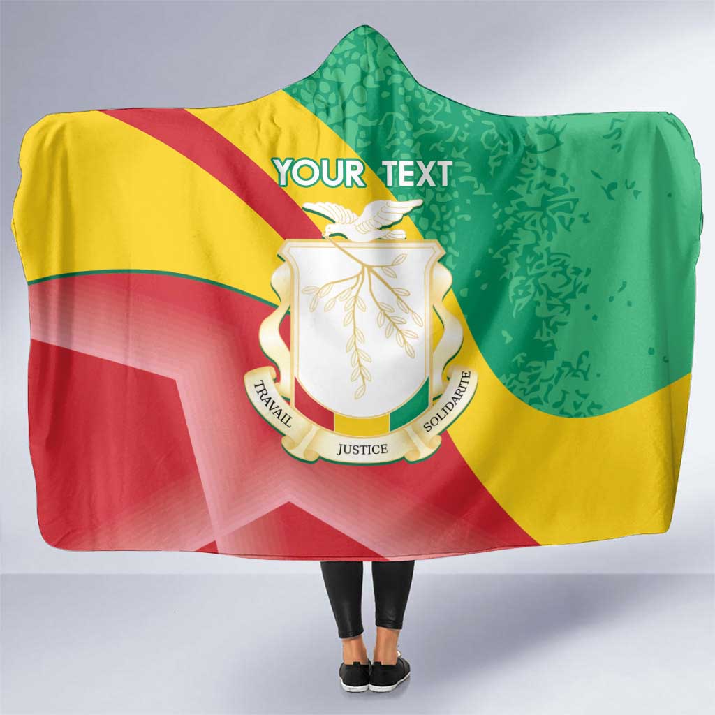 Personalised Guinea Independence Day Hooded Blanket Happy 2 October Guinee Coat Of Arms