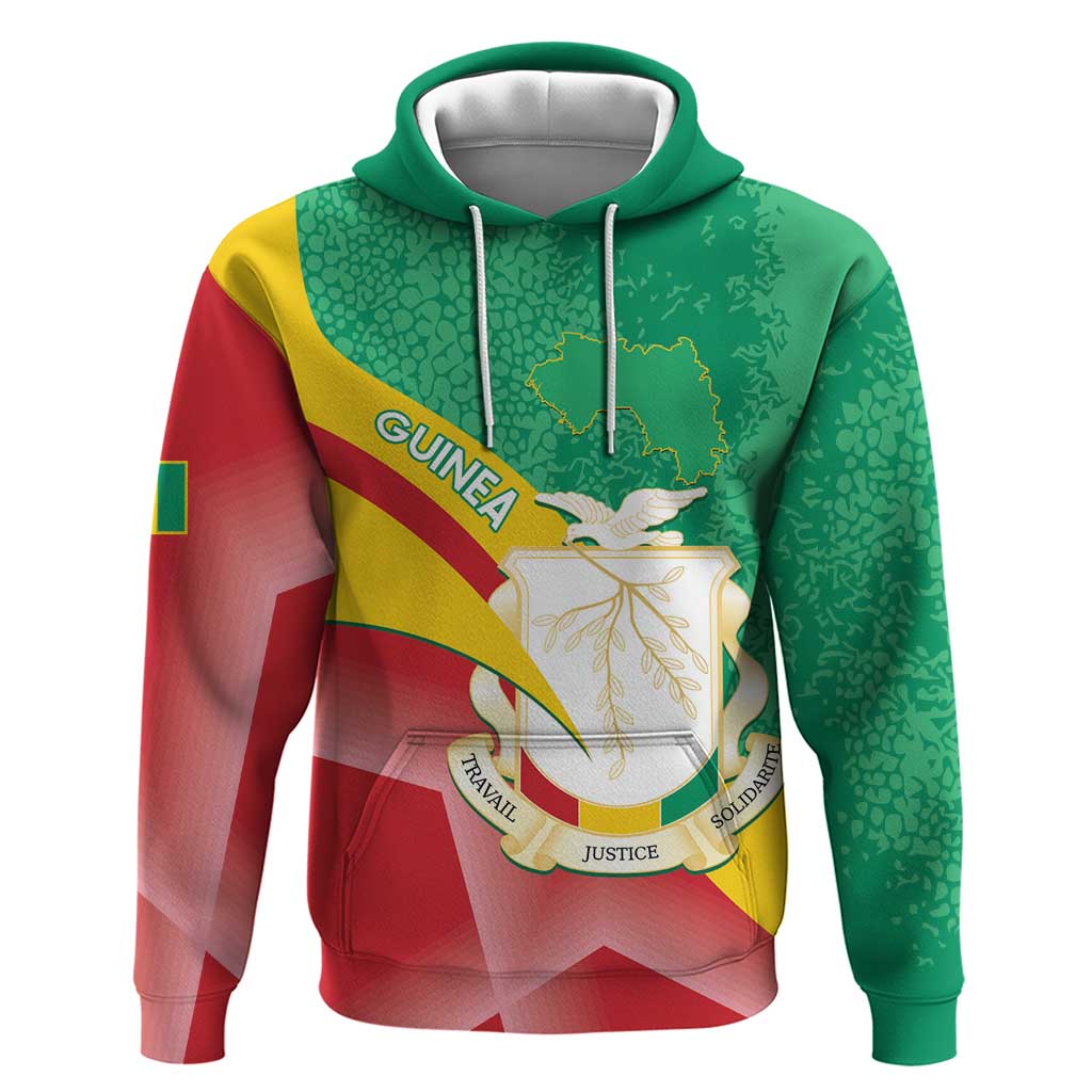 Personalised Guinea Independence Day Hoodie Happy 2 October Guinee Coat Of Arms - Wonder Print Shop