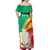 Personalised Guinea Independence Day Off Shoulder Maxi Dress Happy 2 October Guinee Coat Of Arms - Wonder Print Shop