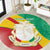 Personalised Guinea Independence Day Round Carpet Happy 2 October Guinee Coat Of Arms