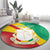 Personalised Guinea Independence Day Round Carpet Happy 2 October Guinee Coat Of Arms