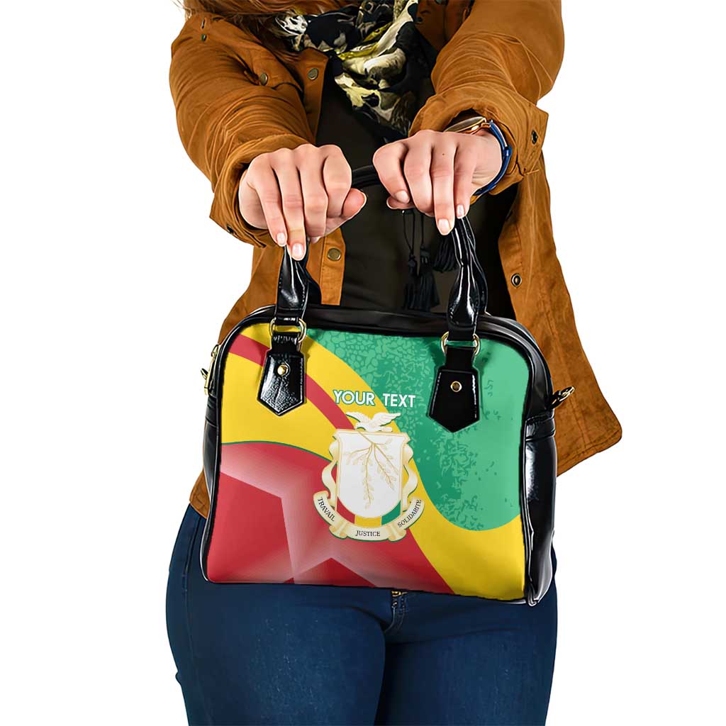 Personalised Guinea Independence Day Shoulder Handbag Happy 2 October Guinee Coat Of Arms