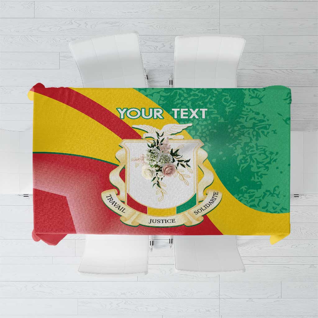 Personalised Guinea Independence Day Tablecloth Happy 2 October Guinee Coat Of Arms - Wonder Print Shop