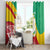 Personalised Guinea Independence Day Window Curtain Happy 2 October Guinee Coat Of Arms - Wonder Print Shop