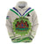 Personalised Lesotho Independence Day Hoodie Aloe Polyphylla Mix Coat Of Arms - Wonder Print Shop