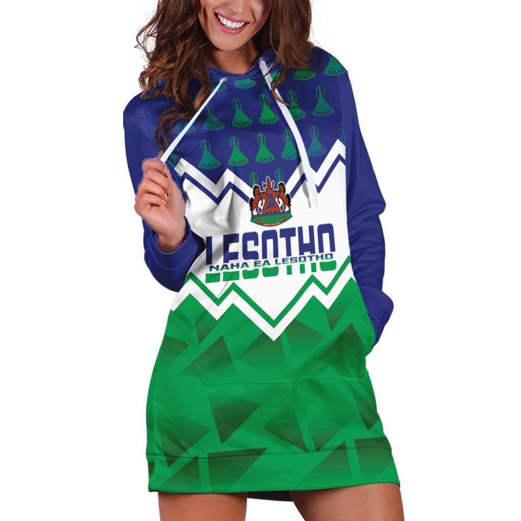 Personalised Lesotho Independence Day Hoodie Dress Naha ea Lesotho Proud