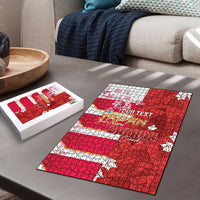 Canada and Japan Rugby Custom Puzzle Canucks Brave Blossoms Together Pacific - Wonder Print Shop