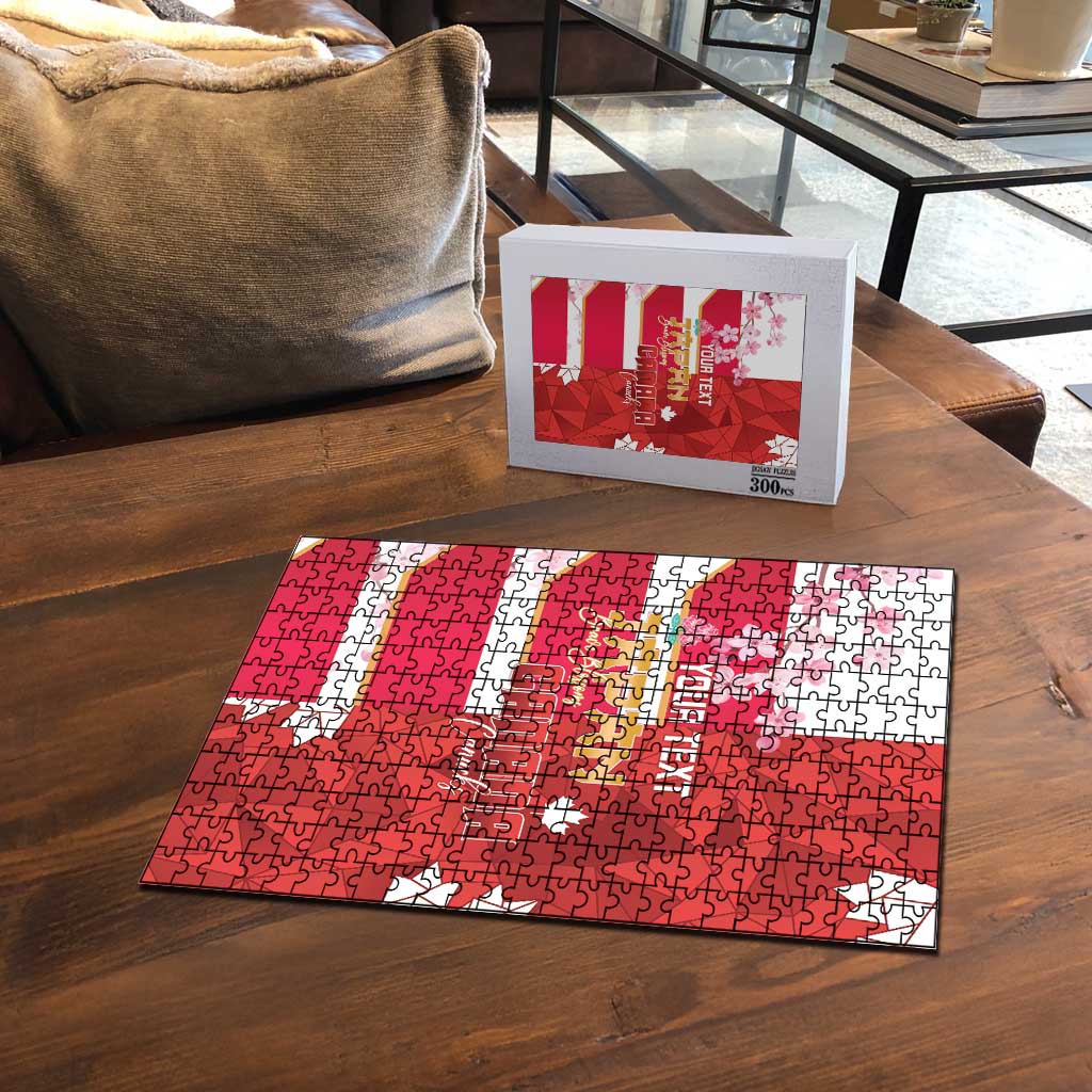 Canada and Japan Rugby Custom Puzzle Canucks Brave Blossoms Together Pacific - Wonder Print Shop