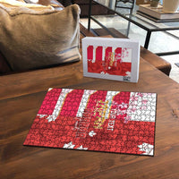 Canada and Japan Rugby Custom Puzzle Canucks Brave Blossoms Together Pacific - Wonder Print Shop