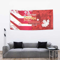 Canada and Japan Rugby Custom Tapestry Canucks Brave Blossoms Together Pacific - Wonder Print Shop