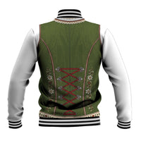 Dirndl Costume Oktoberfest Baseball Jacket German Tracht Edelweiss Green Version