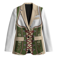 Dirndl Costume Oktoberfest Blazer German Tracht Edelweiss Green Version