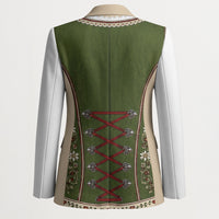 Dirndl Costume Oktoberfest Blazer German Tracht Edelweiss Green Version