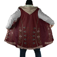 Dirndl Costume Oktoberfest Cloak German Tracht Edelweiss Red Version