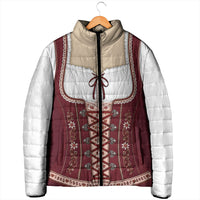 Dirndl Costume Oktoberfest Padded Jacket German Tracht Edelweiss Red Version