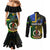 personalised-south-sea-islanders-couples-matching-mermaid-dress-and-long-sleeve-button-shirts-kanakas-with-vanuatu-coat-of-arms