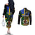 personalised-south-sea-islanders-couples-matching-off-the-shoulder-long-sleeve-dress-and-long-sleeve-button-shirts-kanakas-with-vanuatu-coat-of-arms