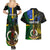 Personalised South Sea Islanders Couples Matching Summer Maxi Dress and Hawaiian Shirt Kanakas With Vanuatu Coat Of Arms - Wonder Print Shop