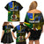 Personalised South Sea Islanders Family Matching Off Shoulder Short Dress and Hawaiian Shirt Kanakas With Vanuatu Coat Of Arms - Wonder Print Shop