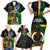 Personalised South Sea Islanders Family Matching Short Sleeve Bodycon Dress and Hawaiian Shirt Kanakas With Vanuatu Coat Of Arms - Wonder Print Shop