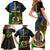 Personalised South Sea Islanders Family Matching Short Sleeve Bodycon Dress and Hawaiian Shirt Kanakas With Vanuatu Coat Of Arms - Wonder Print Shop