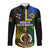 Personalised South Sea Islanders Long Sleeve Button Shirt Kanakas With Vanuatu Coat Of Arms - Wonder Print Shop