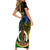 Personalised South Sea Islanders Short Sleeve Bodycon Dress Kanakas With Vanuatu Coat Of Arms - Wonder Print Shop