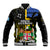 Personalised South Sea Islanders Baseball Jacket Kanakas With Fiji Coat Of Arms - Wonder Print Shop