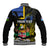 Personalised South Sea Islanders Baseball Jacket Kanakas With Fiji Coat Of Arms - Wonder Print Shop