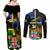 Personalised South Sea Islanders Couples Matching Off Shoulder Maxi Dress and Long Sleeve Button Shirts Kanakas With Fiji Coat Of Arms - Wonder Print Shop