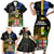 Personalised South Sea Islanders Family Matching Short Sleeve Bodycon Dress and Hawaiian Shirt Kanakas With Fiji Coat Of Arms - Wonder Print Shop